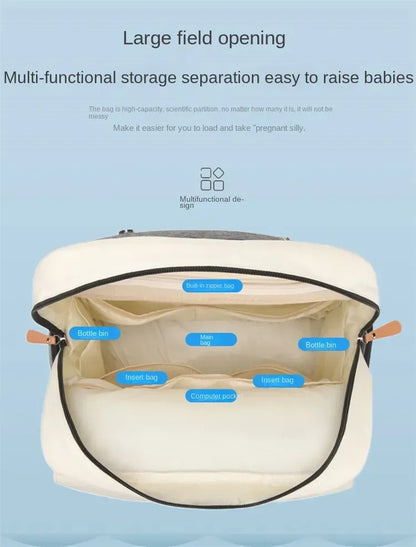 Diaper Backpack with Changing Mat and Stroller Hooks