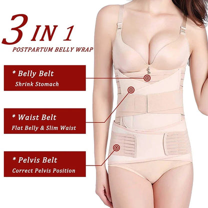 3-in-1 Postpartum Support Belt with Adjustable Fit