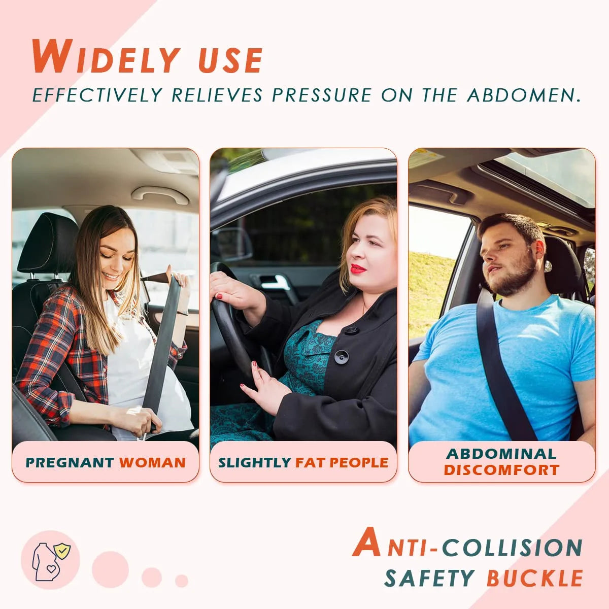 Pregnancy Seat Belt Adjuster with Adjustable Fit