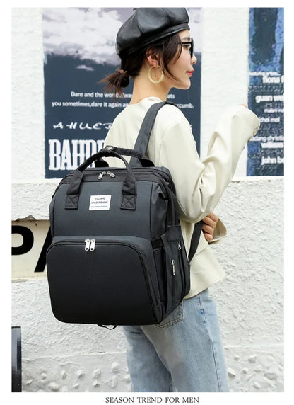 Large Capacity Diaper Backpack with Changing Mat