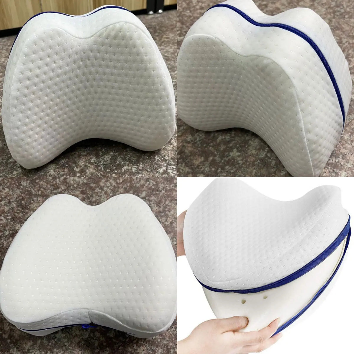 Memory Foam Knee Pillow for Side Sleeping Support
