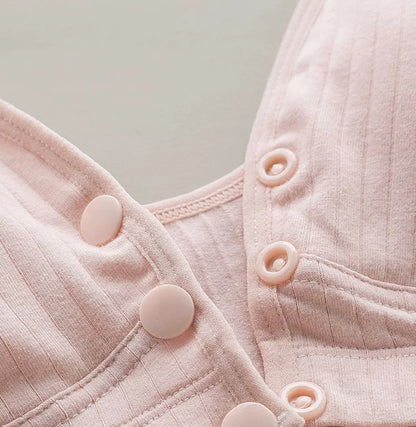 Cotton Nursing Bra with Front Closure and Wire-Free Fit