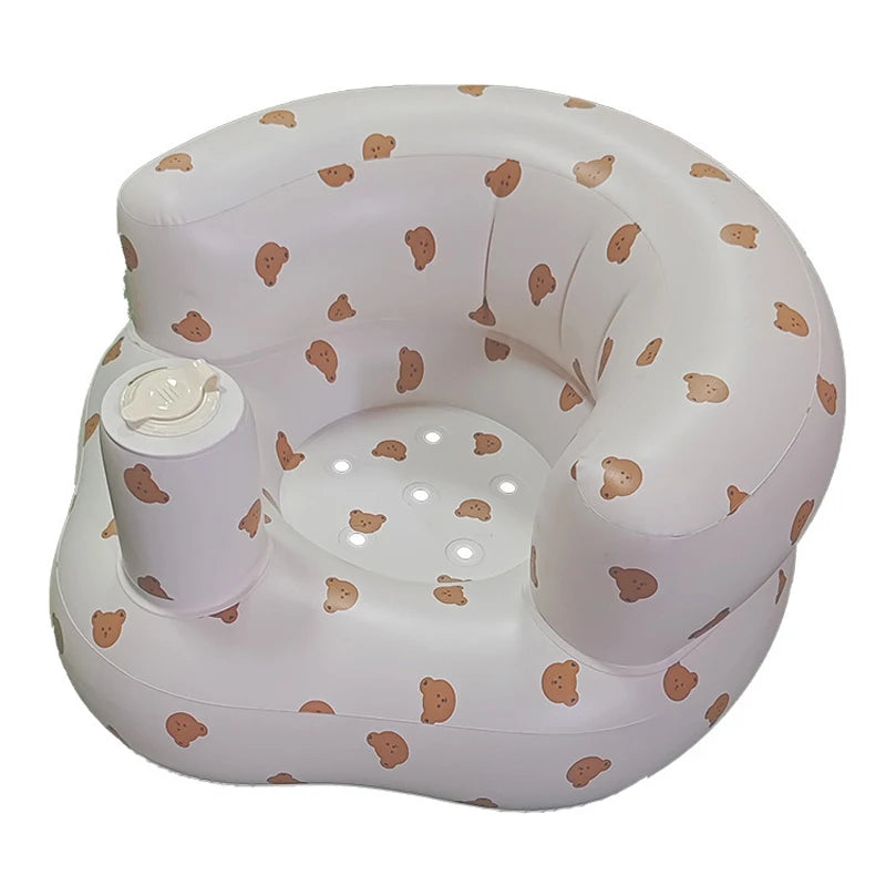 Inflatable Baby Seat with Built-In Air Pump for Travel