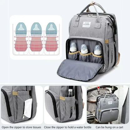 Large Capacity Diaper Backpack with Changing Mat