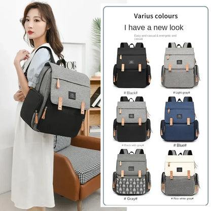 Diaper Backpack with Changing Mat and Stroller Hooks