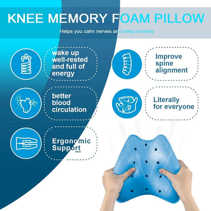 Memory Foam Knee Pillow for Side Sleeping Support