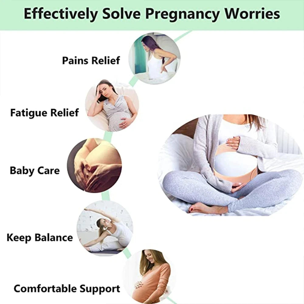 Maternity Belly Support Band with Adjustable Waist Fit