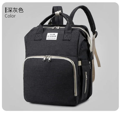 Large Capacity Diaper Backpack with Changing Mat