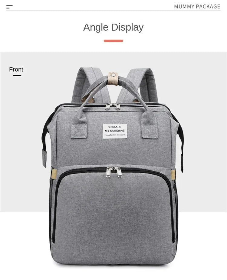 Large Capacity Diaper Backpack with Changing Mat