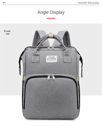 Large Capacity Diaper Backpack with Changing Mat