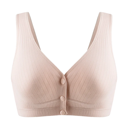 Cotton Nursing Bra with Front Closure and Wire-Free Fit
