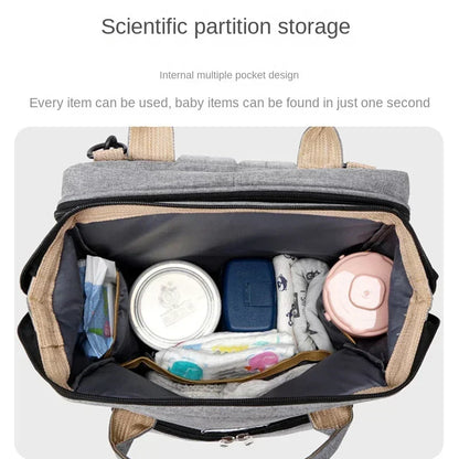 Large Capacity Diaper Backpack with Changing Mat