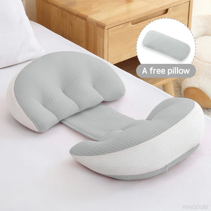 Pregnancy Support Pillow with Auxiliary Pillow Set