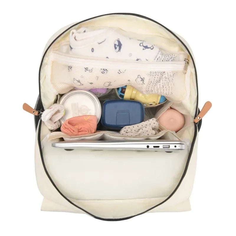 Diaper Backpack with Changing Mat and Stroller Hooks
