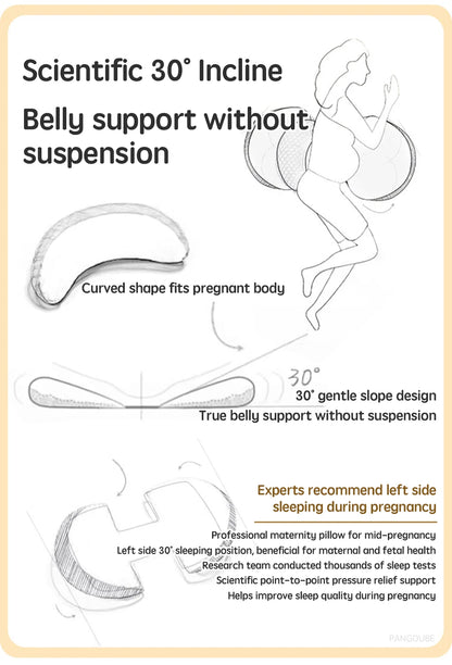 Pregnancy Support Pillow with Auxiliary Pillow Set