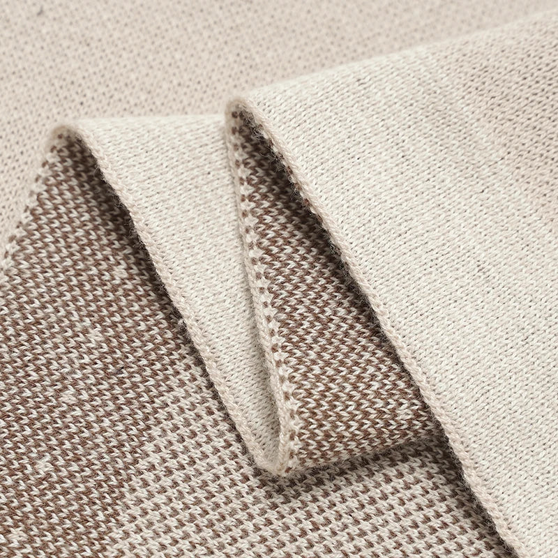 Knitted Cotton Baby Blanket for Strollers and Swaddling