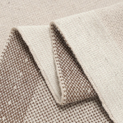 Knitted Cotton Baby Blanket for Strollers and Swaddling