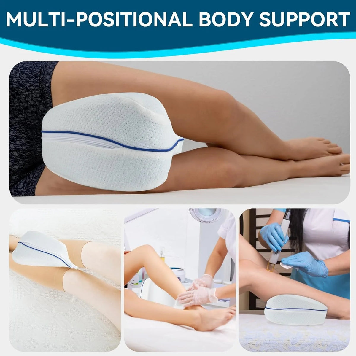 Memory Foam Knee Pillow for Side Sleeping Support