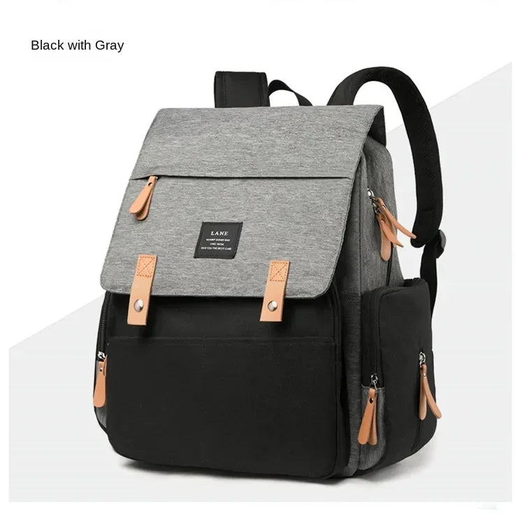 Diaper Backpack with Changing Mat and Stroller Hooks