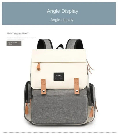 Diaper Backpack with Changing Mat and Stroller Hooks