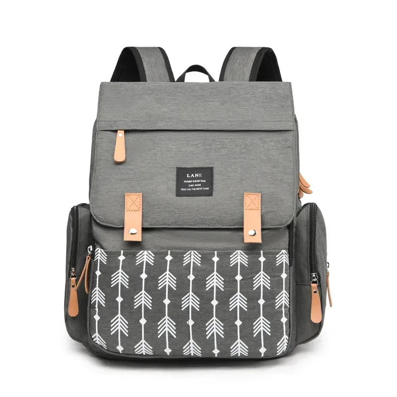 Diaper Backpack with Changing Mat and Stroller Hooks