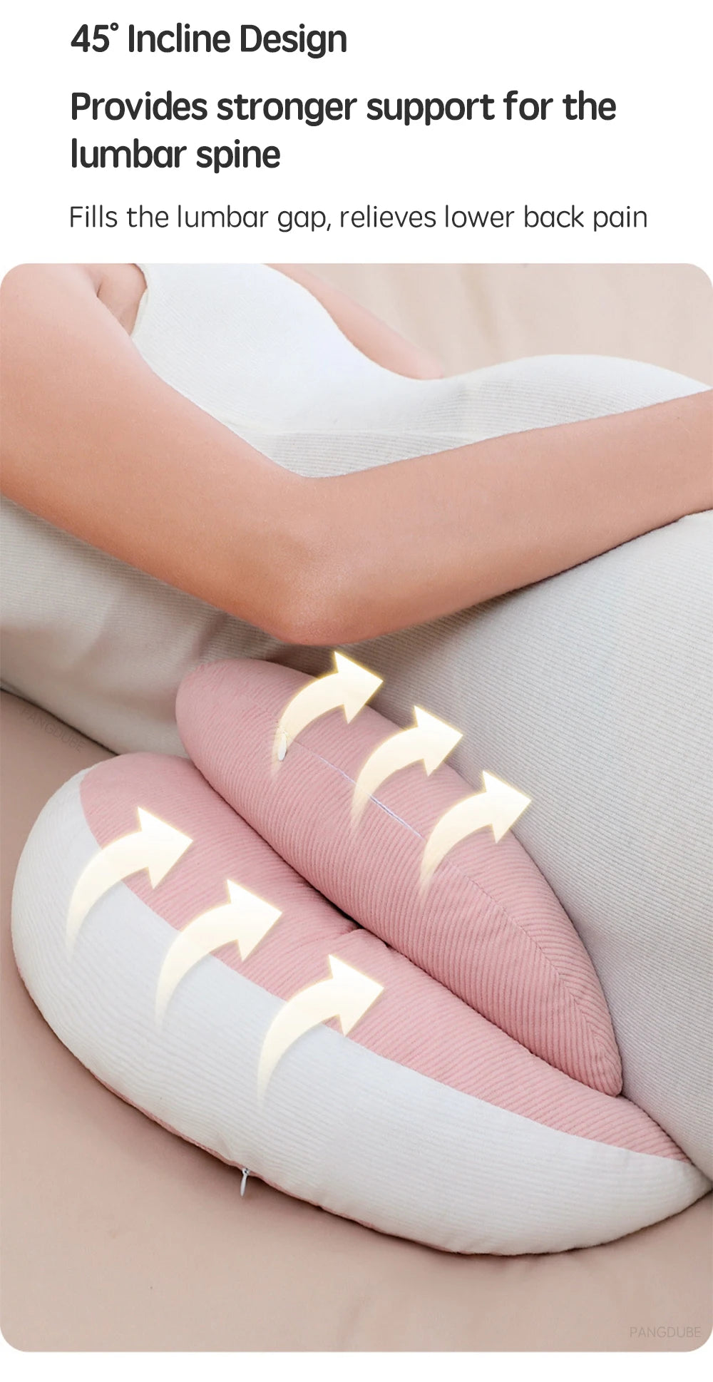 Pregnancy Support Pillow with Auxiliary Pillow Set