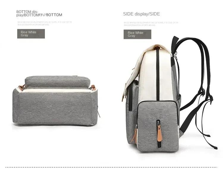 Diaper Backpack with Changing Mat and Stroller Hooks