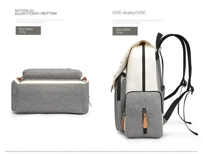 Diaper Backpack with Changing Mat and Stroller Hooks