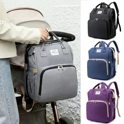 Large Capacity Diaper Backpack with Changing Mat
