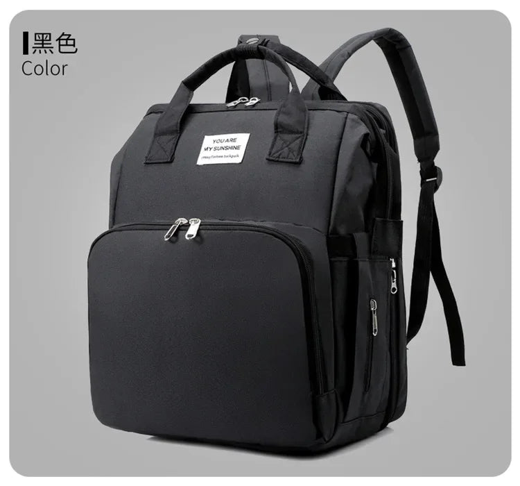 Large Capacity Diaper Backpack with Changing Mat