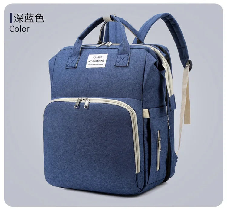 Large Capacity Diaper Backpack with Changing Mat
