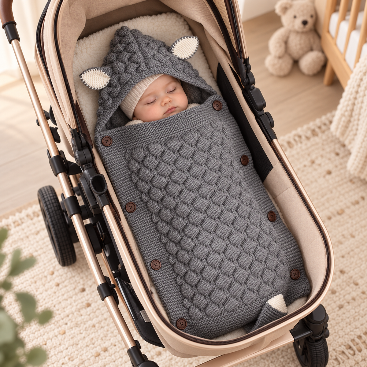 Warm Knit Newborn Swaddle