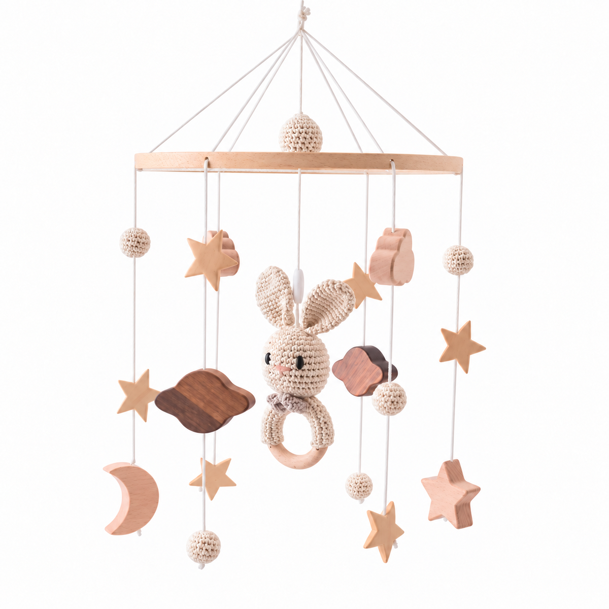 Wooden Baby Crib Mobile