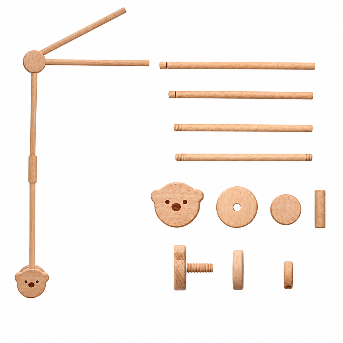 Wooden Baby Crib Mobile