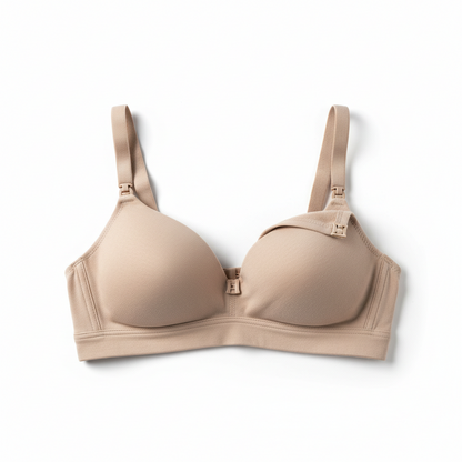 Cotton Nursing Bra with Front Closure and Wire-Free Fit