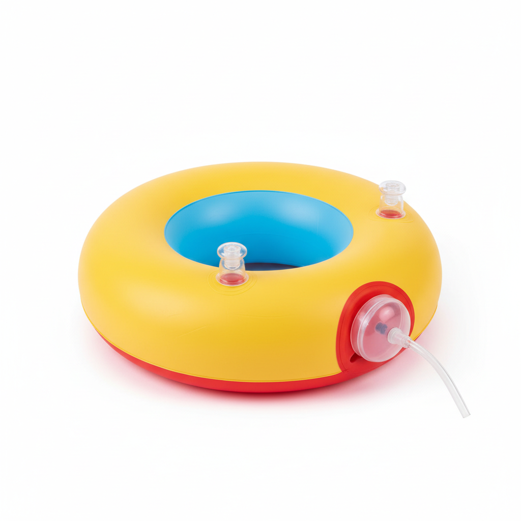 Inflatable Baby Seat with Built-In Air Pump for Travel
